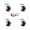Service Caster 4 Inch Polyolefin Wheel Swivel Caster Set with Ball Bearing SCC-30CS420-POB-4 - alternate 5